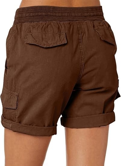 Womens Relaxed Fit High Waist Casual 4 Pocketed 2025 Hiking Outdoor Summer Shorts S-XL